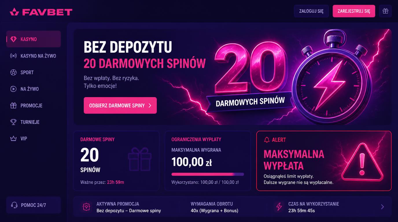 Bonus bez depozytu z limitem wypłaty